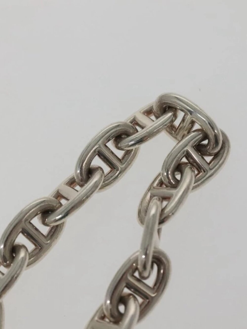 HERMES Chaine d'Ancre MM Bracelet Ag925 14 Links Silver Auth 134933SM - Picture 3 of 10
